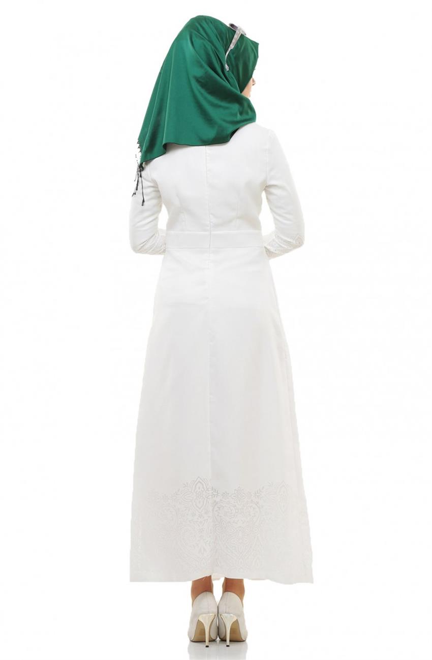 Beyaz Elbise ARM489-02