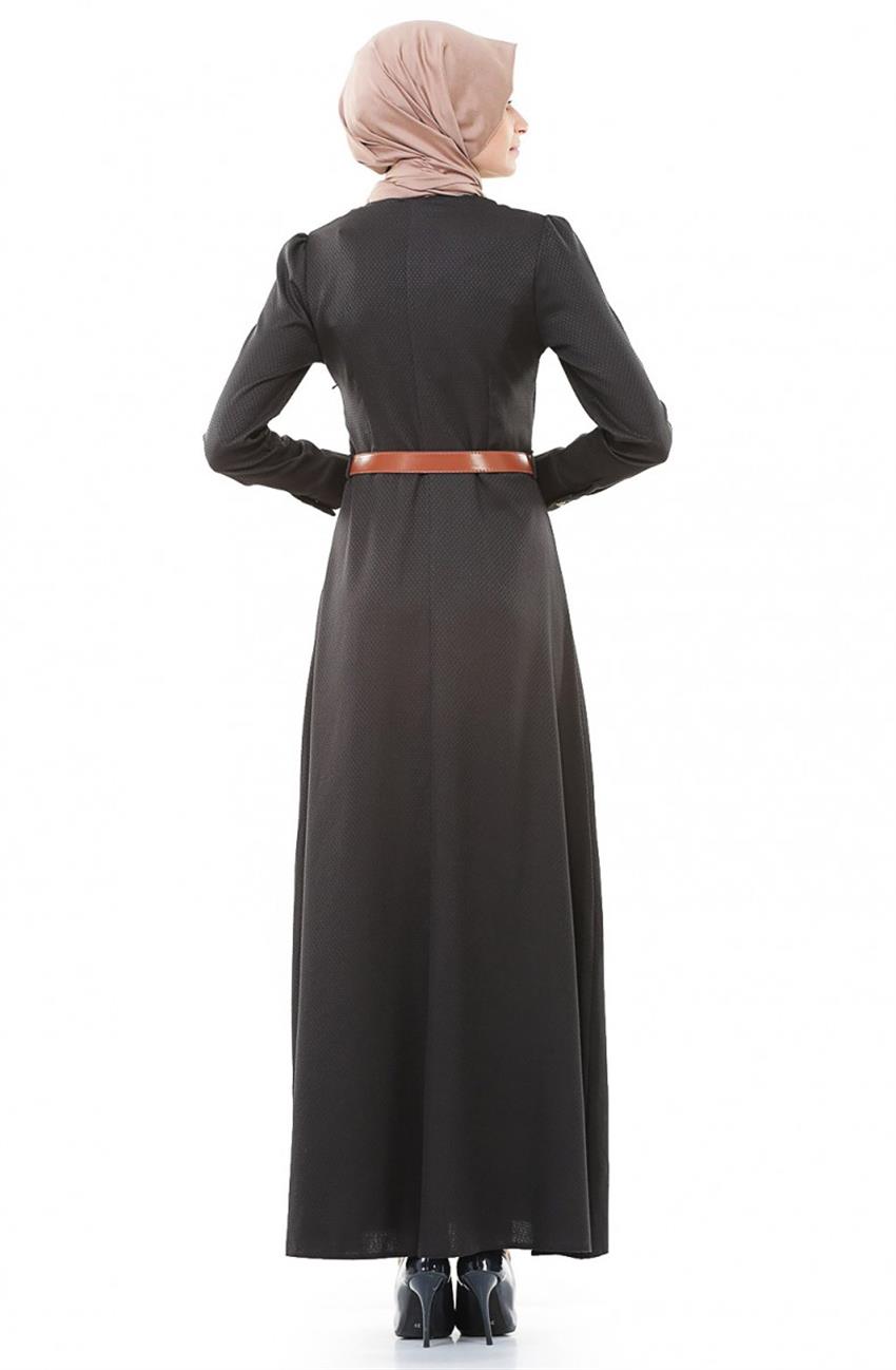 Ameerah Siyah Elbise 5911-01