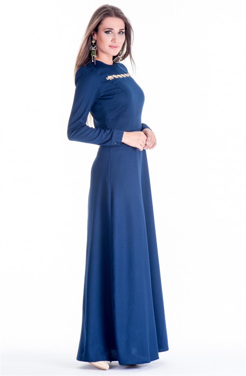 Ameerah Dress-Navy Blue 5907-17