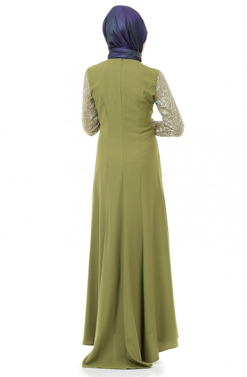 İpekdal Evening Dress Dress-Yağ Greeni 3885-109