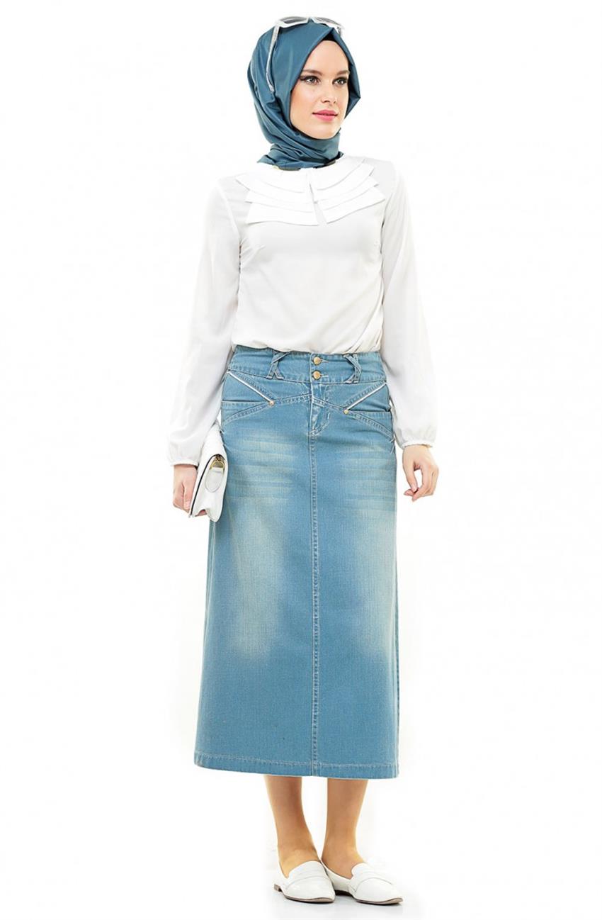Jeans Skirt-Blue 2344-70