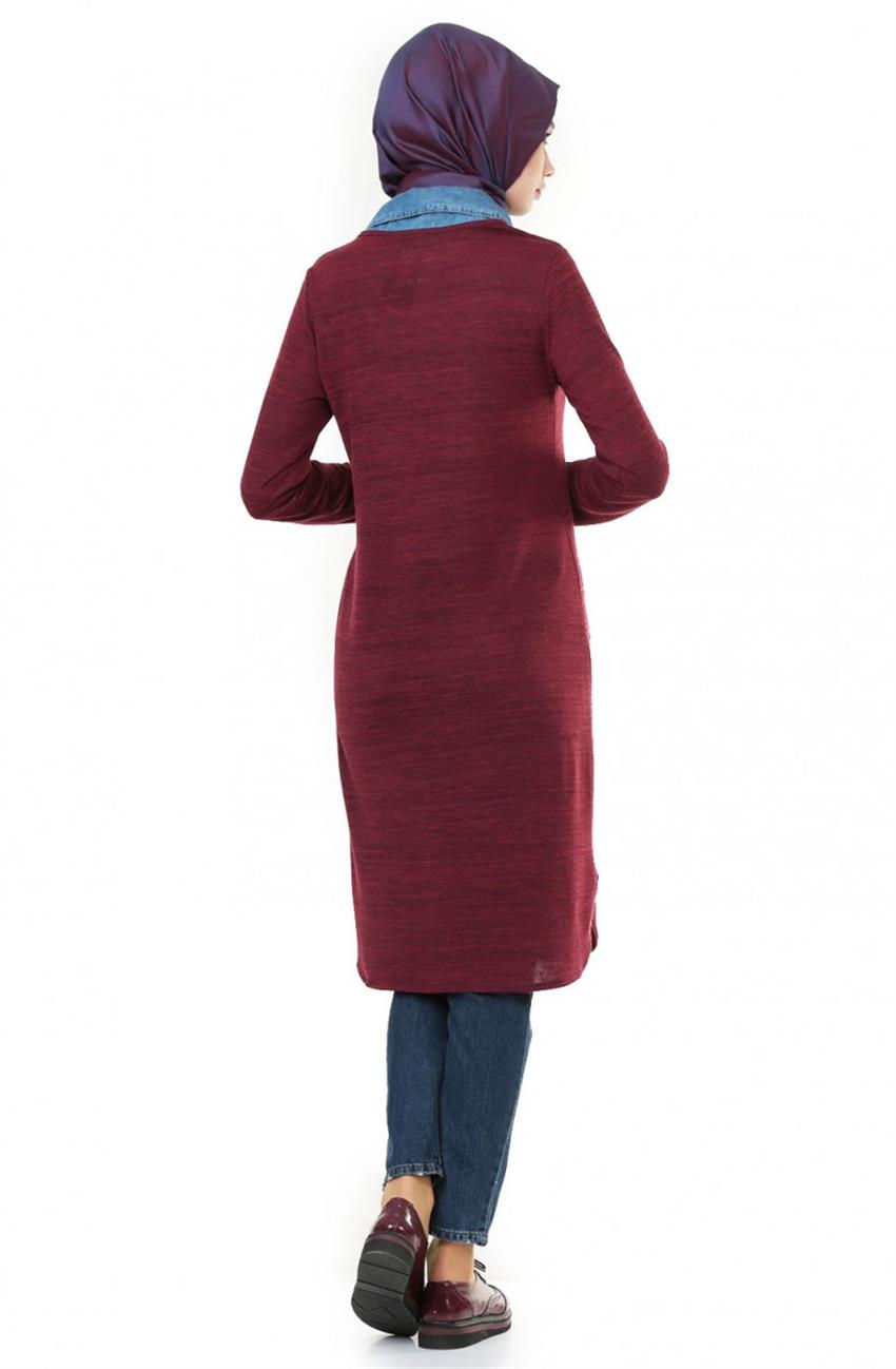 Knitwear Tunic-Claret Red 1742-67
