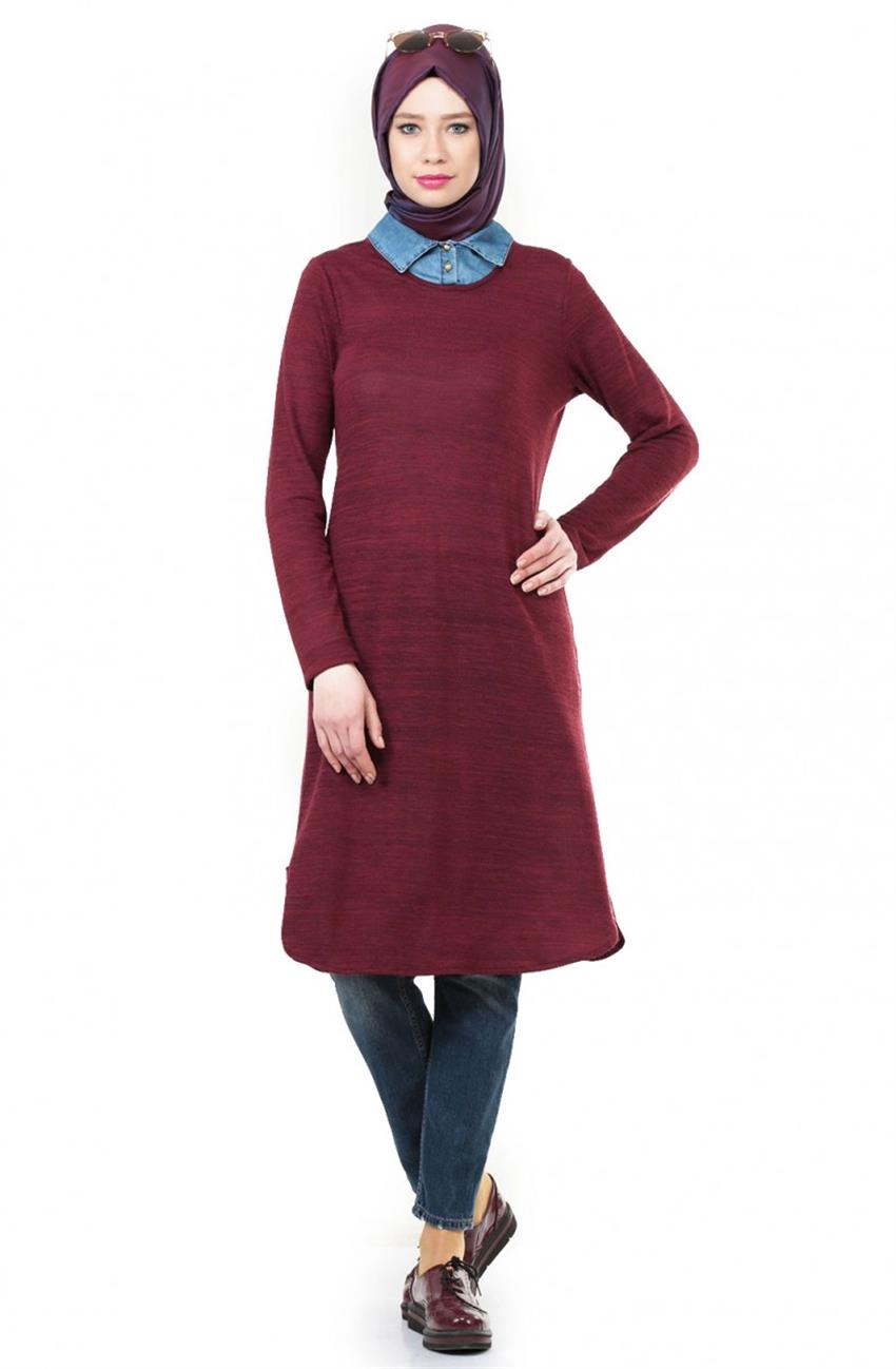 Knitwear Tunic-Claret Red 1742-67