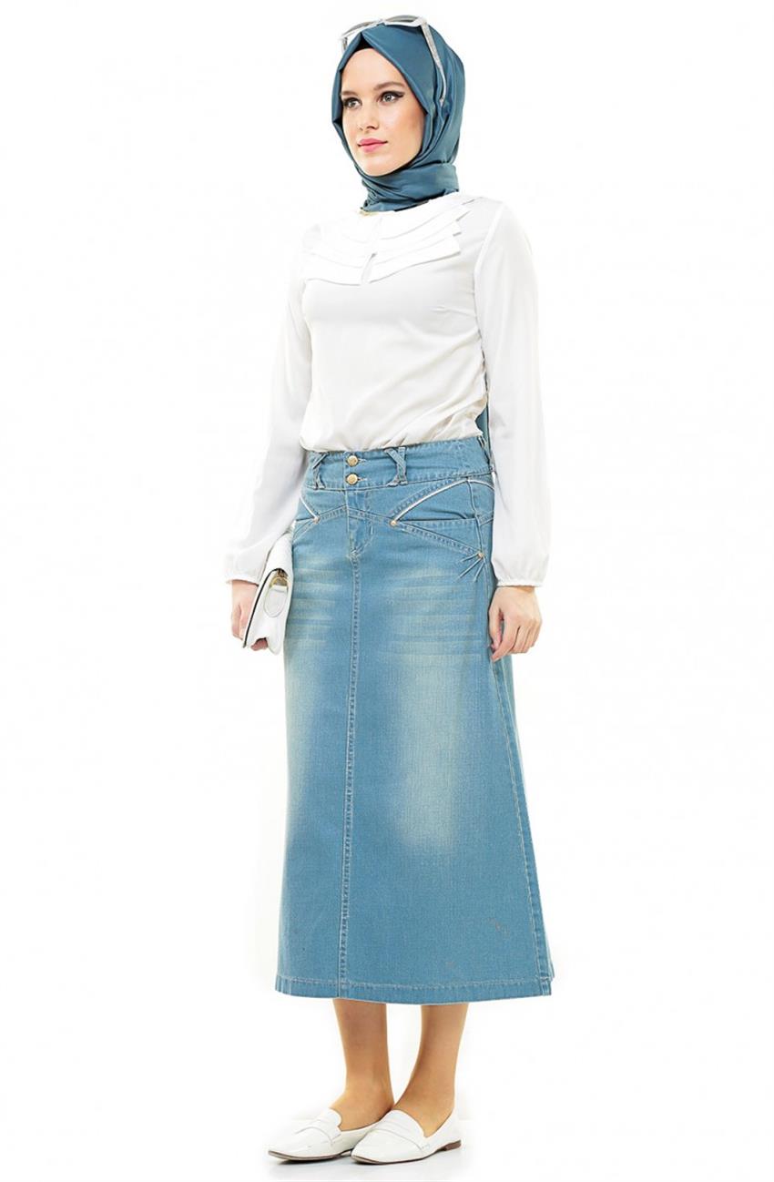 Jeans Skirt-Blue 2344-70