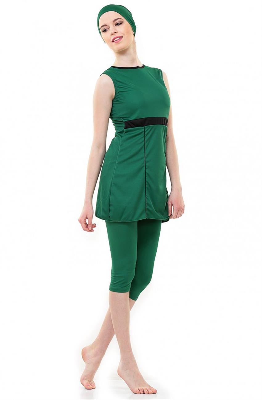 Tesettur ملابس سباحة-أخضر ar-1007-21