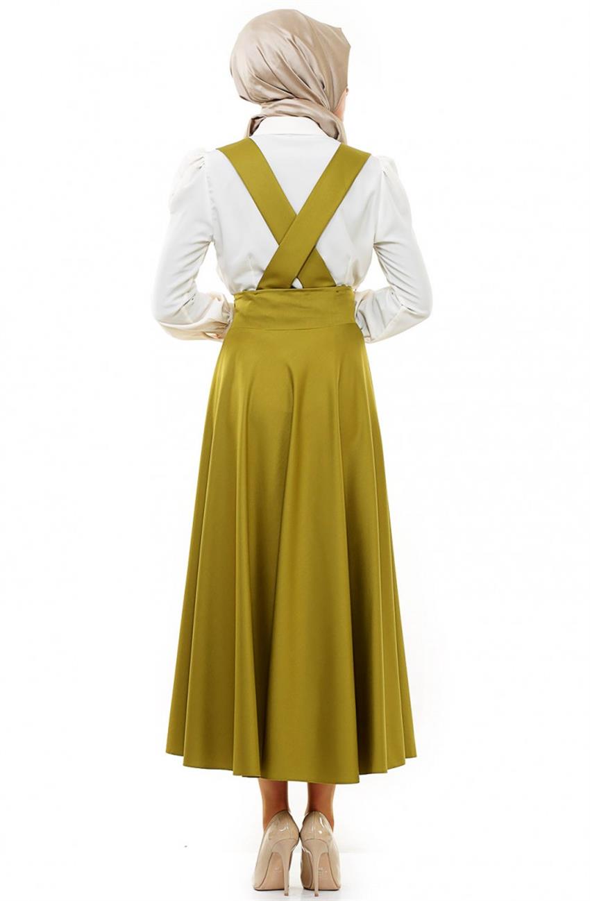 Veteks Salopet Elbise-Fıstık Yeşil 2279-23