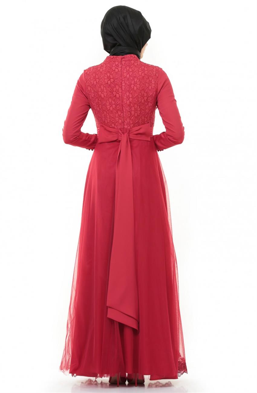 Abiye Kırmızı Elbise DO-A4-64028-19