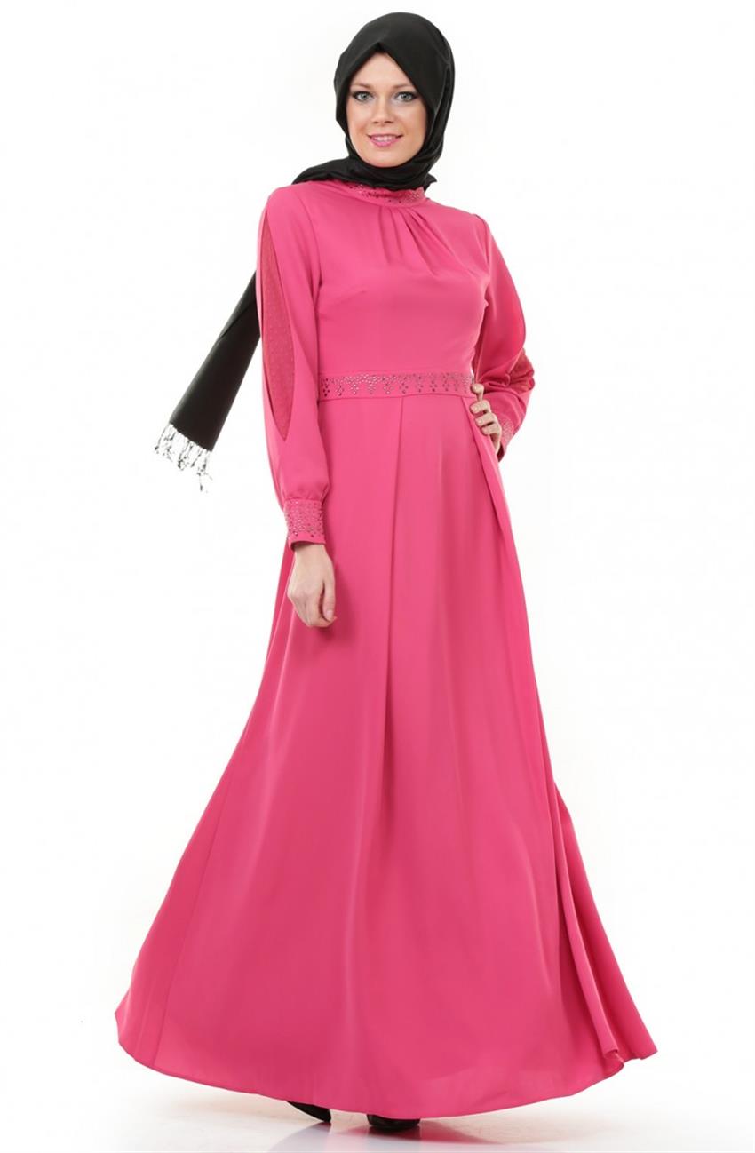 Evening Dress Dress-Açik Pink DO-A4-64014-107