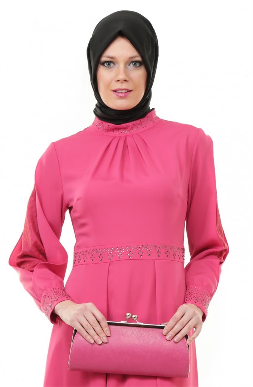 Evening Dress Dress-Açik Pink DO-A4-64014-107