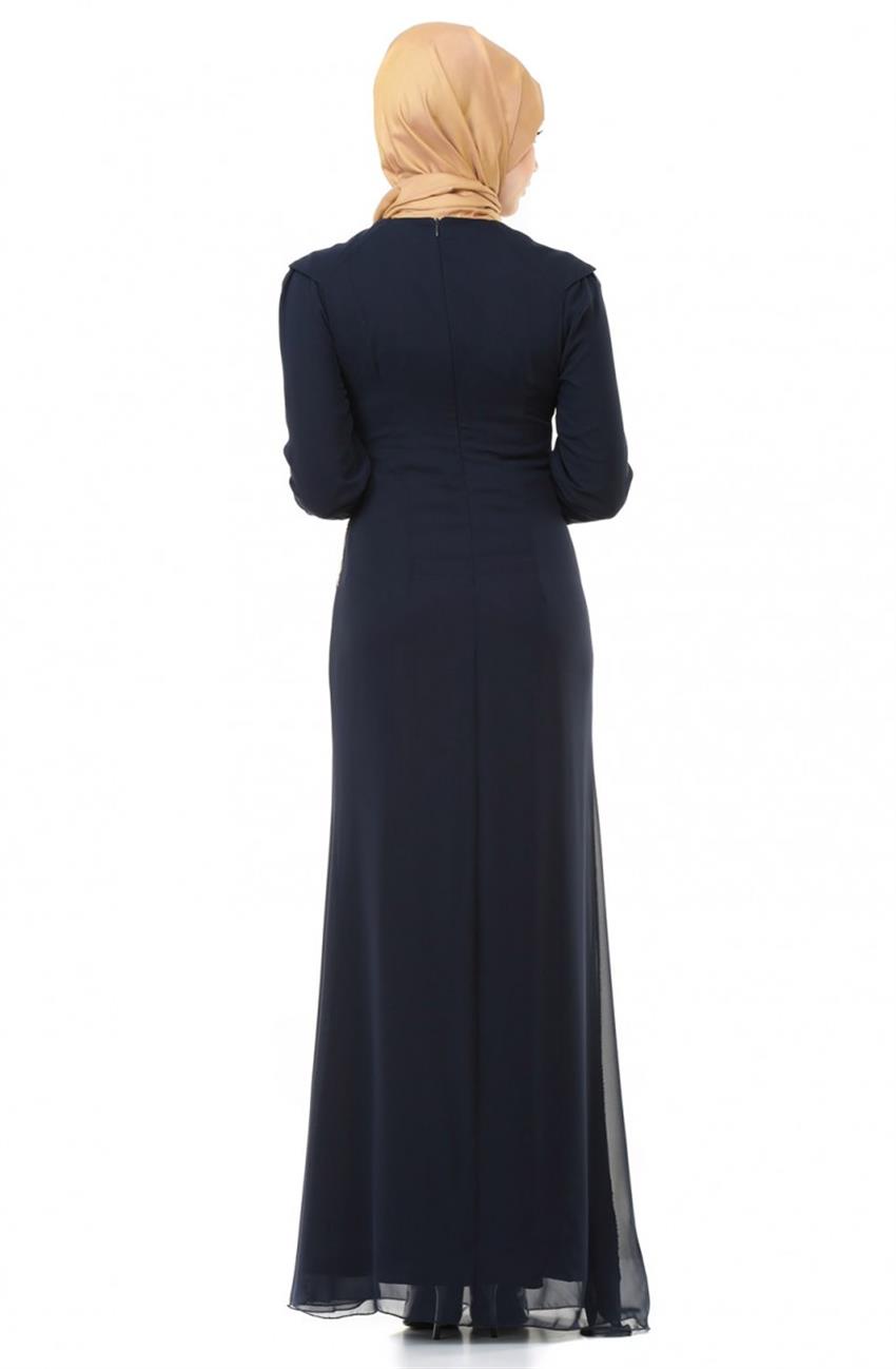 Evening Dress Dress-Navy Blue ARM7022-17