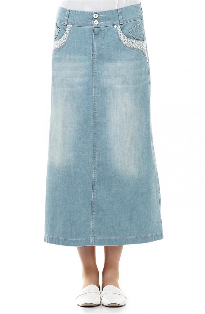 Skirt-Açik Blue 2203-15