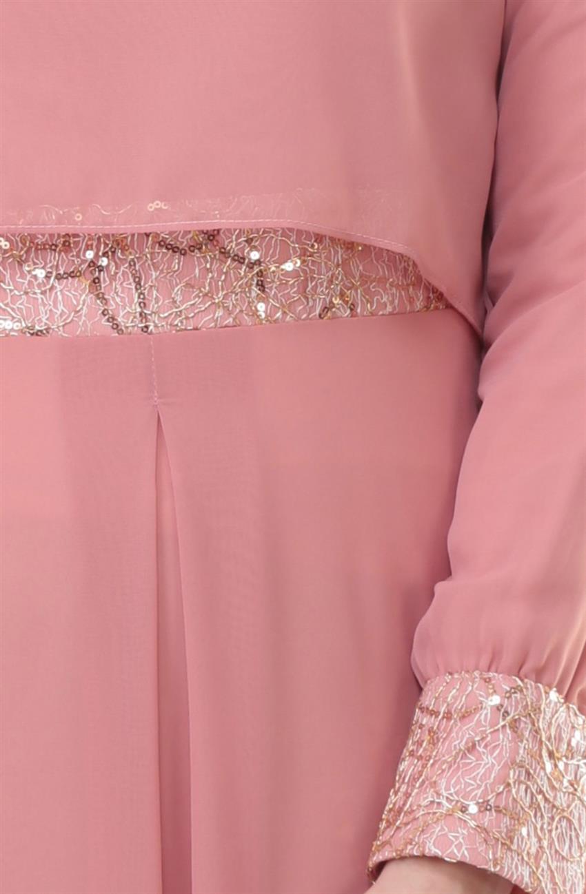 Evening Dress Dress-Gül Pink ARM7010-108