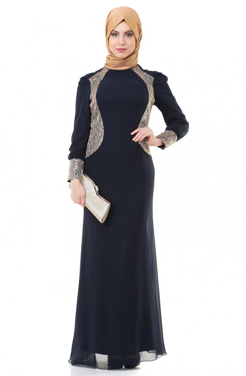 Evening Dress Dress-Navy Blue ARM7022-17