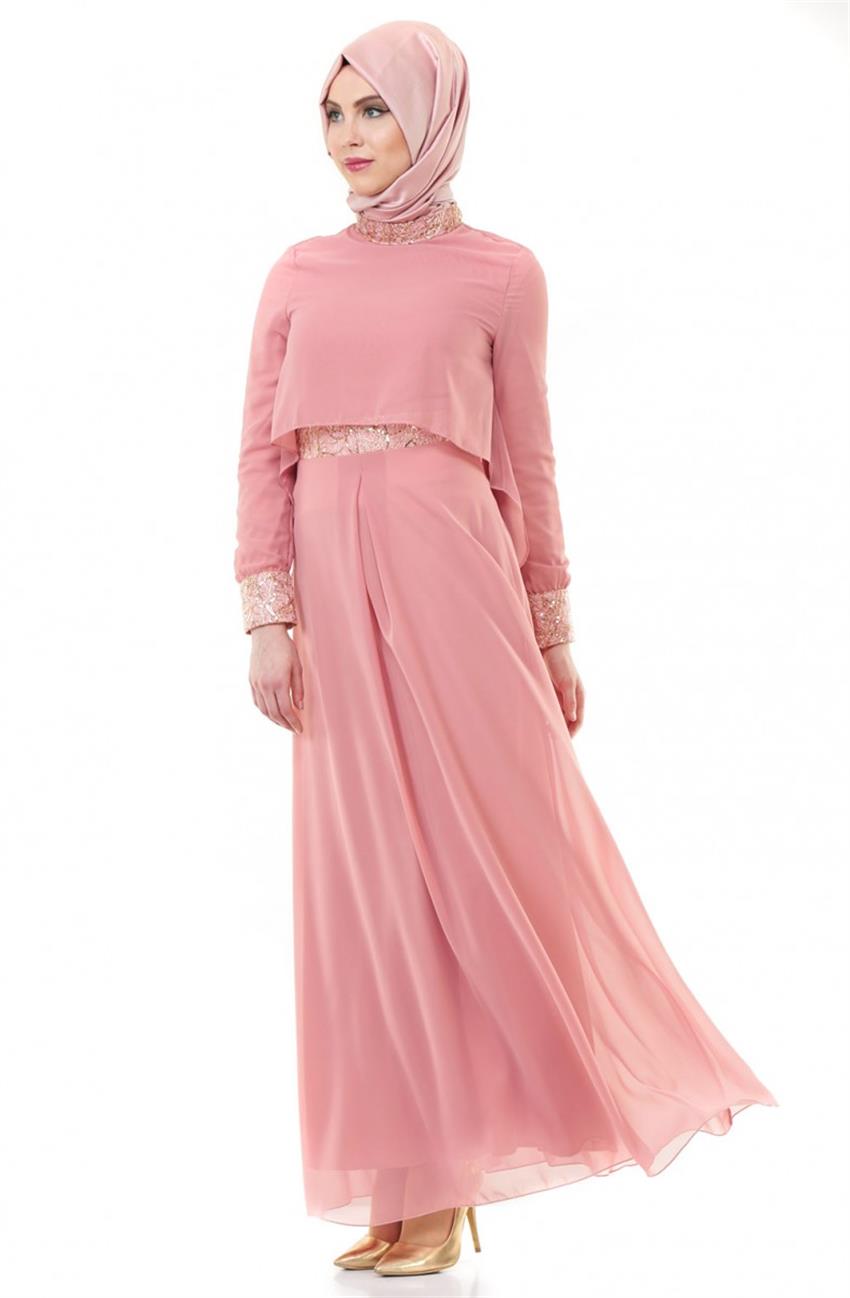 Evening Dress Dress-Gül Pink ARM7010-108