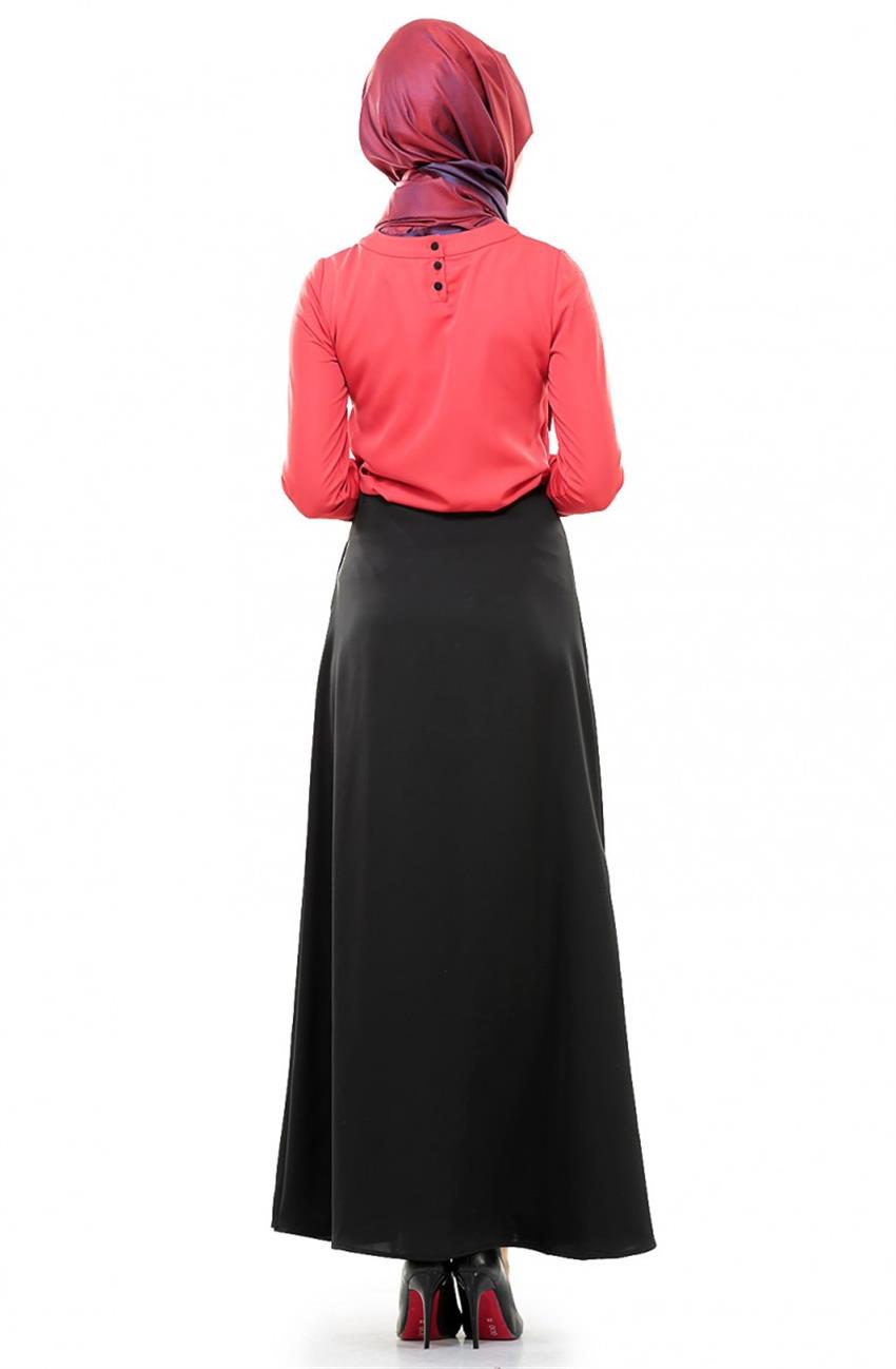 Tuğba Dress-Black D7130-09