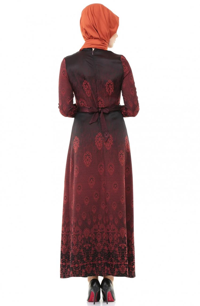 فستان-أحمر قرميدي ARM7028-58