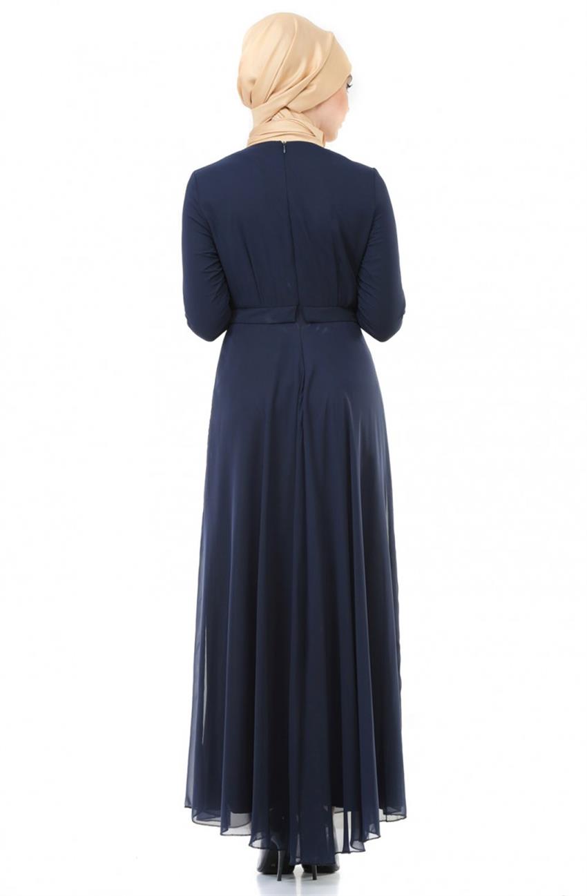 Evening Dress Dress-Navy Blue ARM7013-17