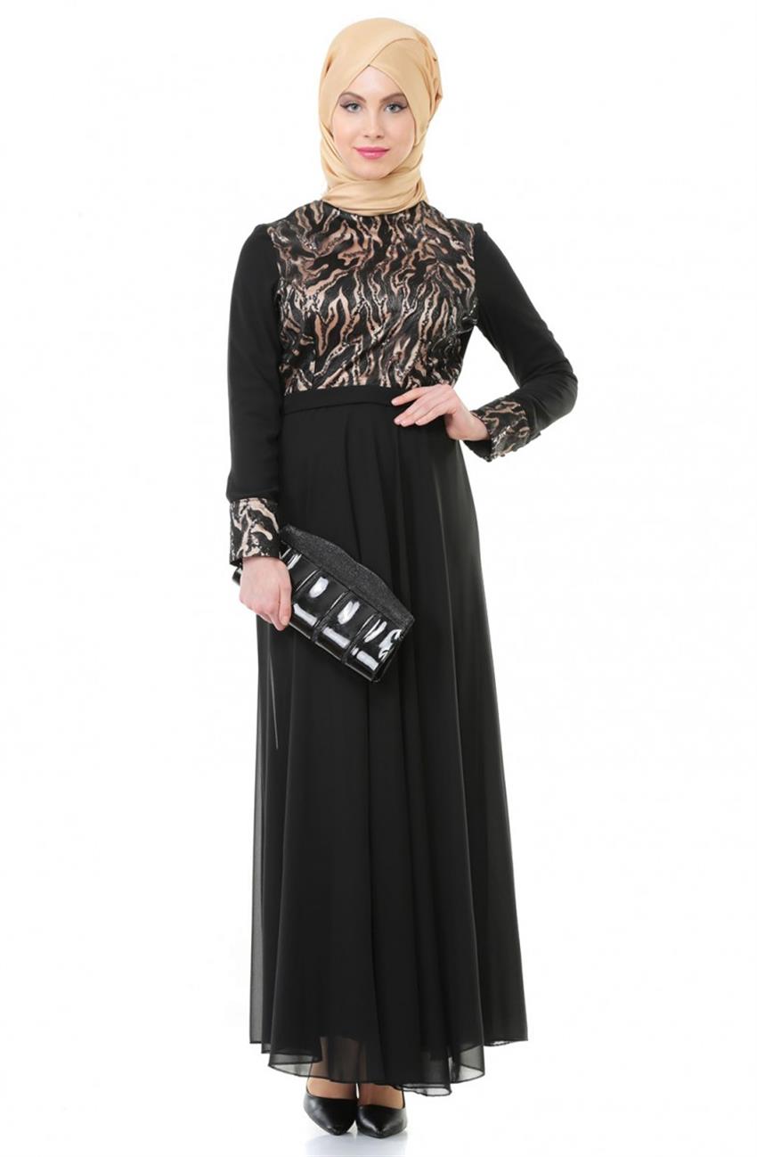 Evening Dress Dress-Black ARM7013-01