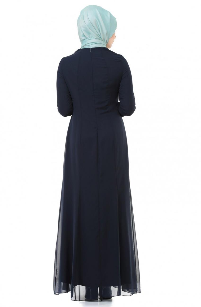Evening Dress Dress-Navy Blue ARM7012-17
