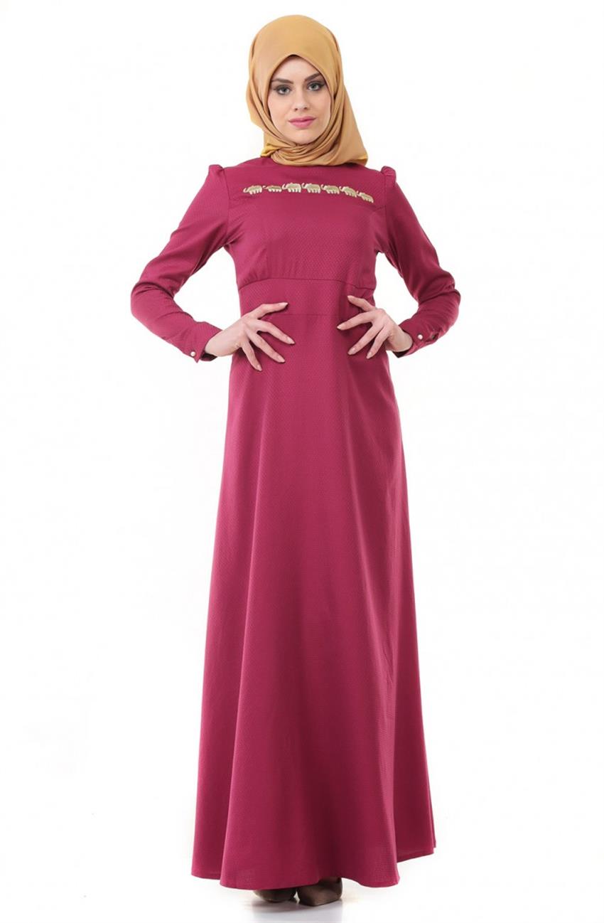 Ameerah Koyu Elbise Fuşya 5907-99