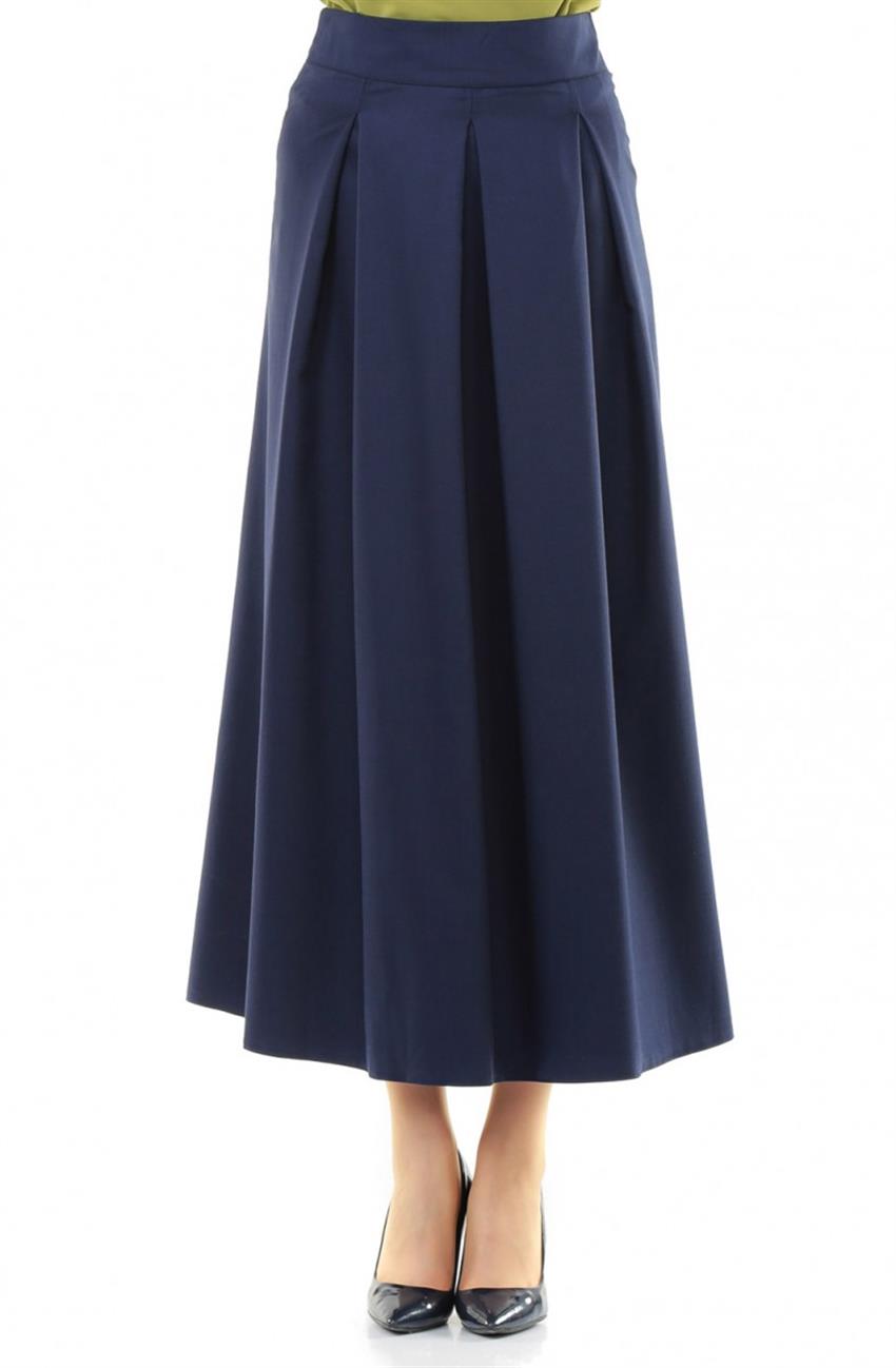 Skirt-Navy Blue 3532-17