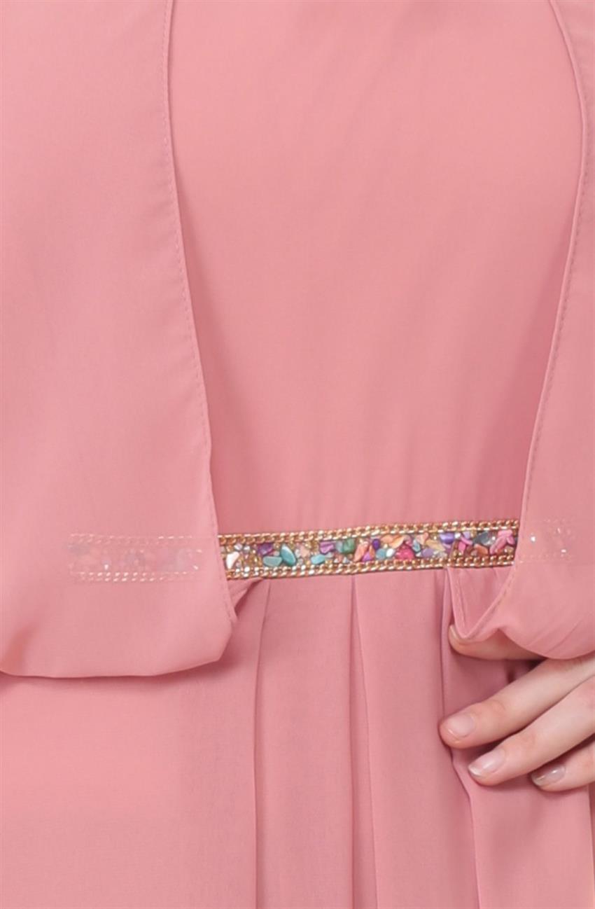 Evening Dress Dress-Gül Pink ARM7006-108