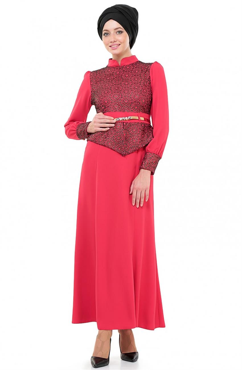 Evening Dress Dress-Red 5202-34