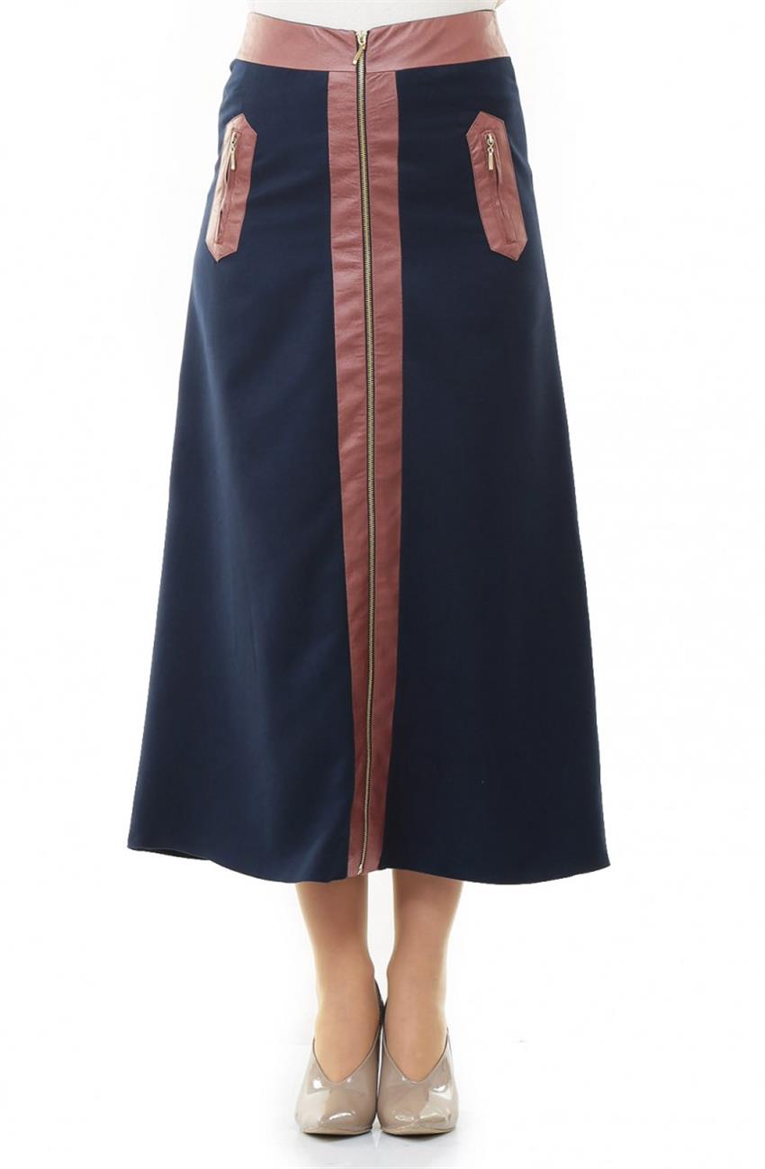 Skirt-Navy Blue 3477-17