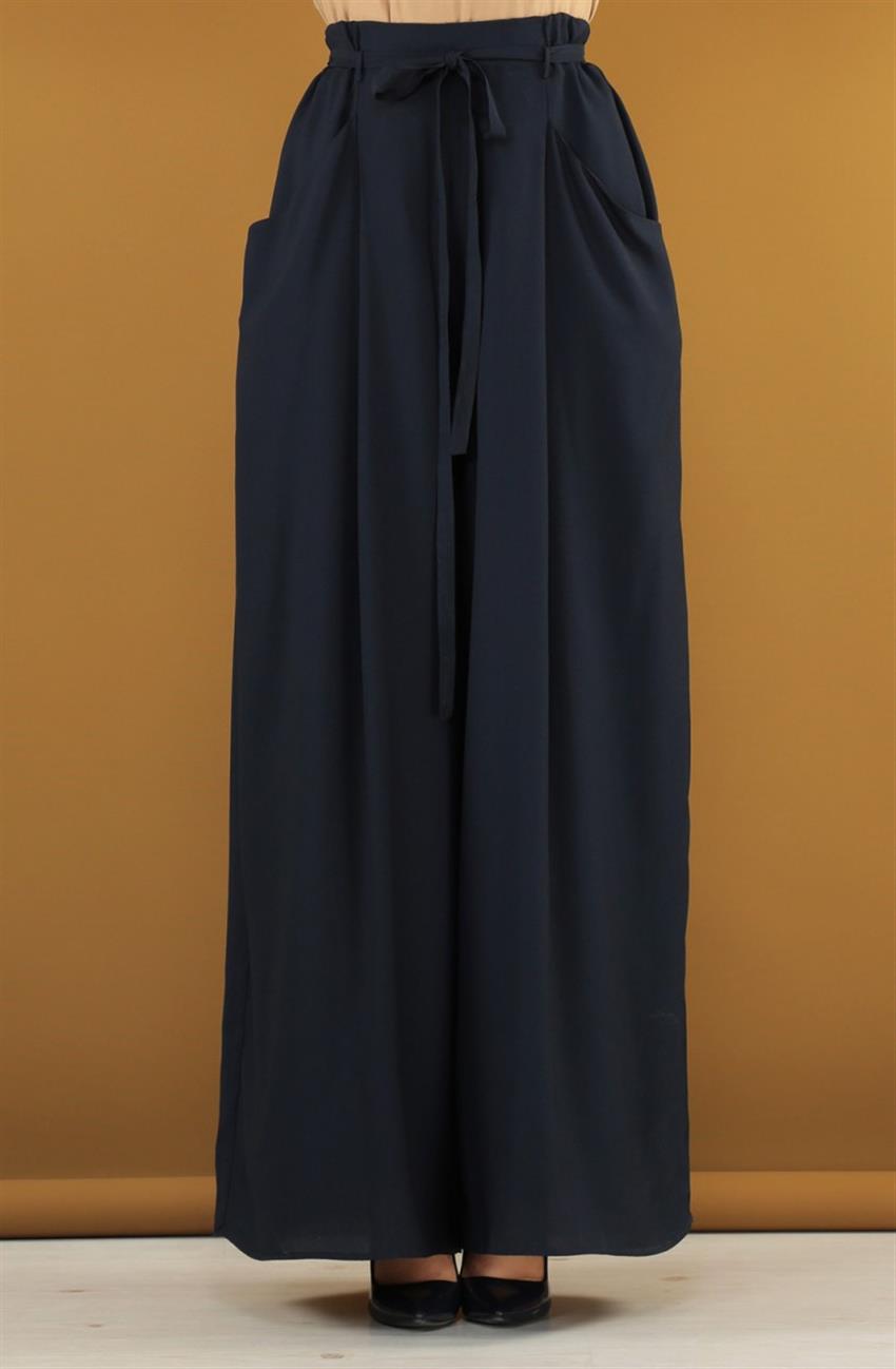 Pants Skirt-Navy Blue F7385-08