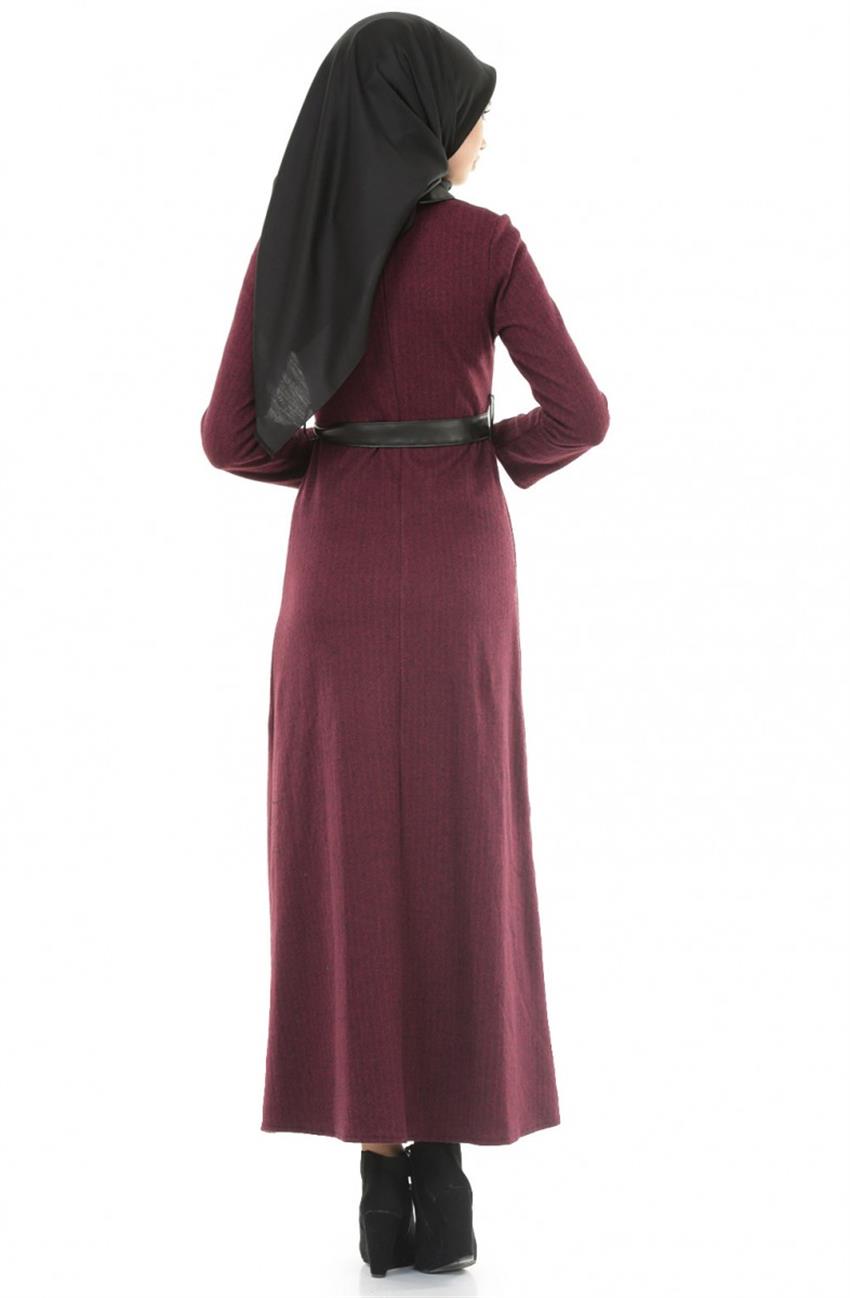 Aybqe Dress-Claret Red 7204-67