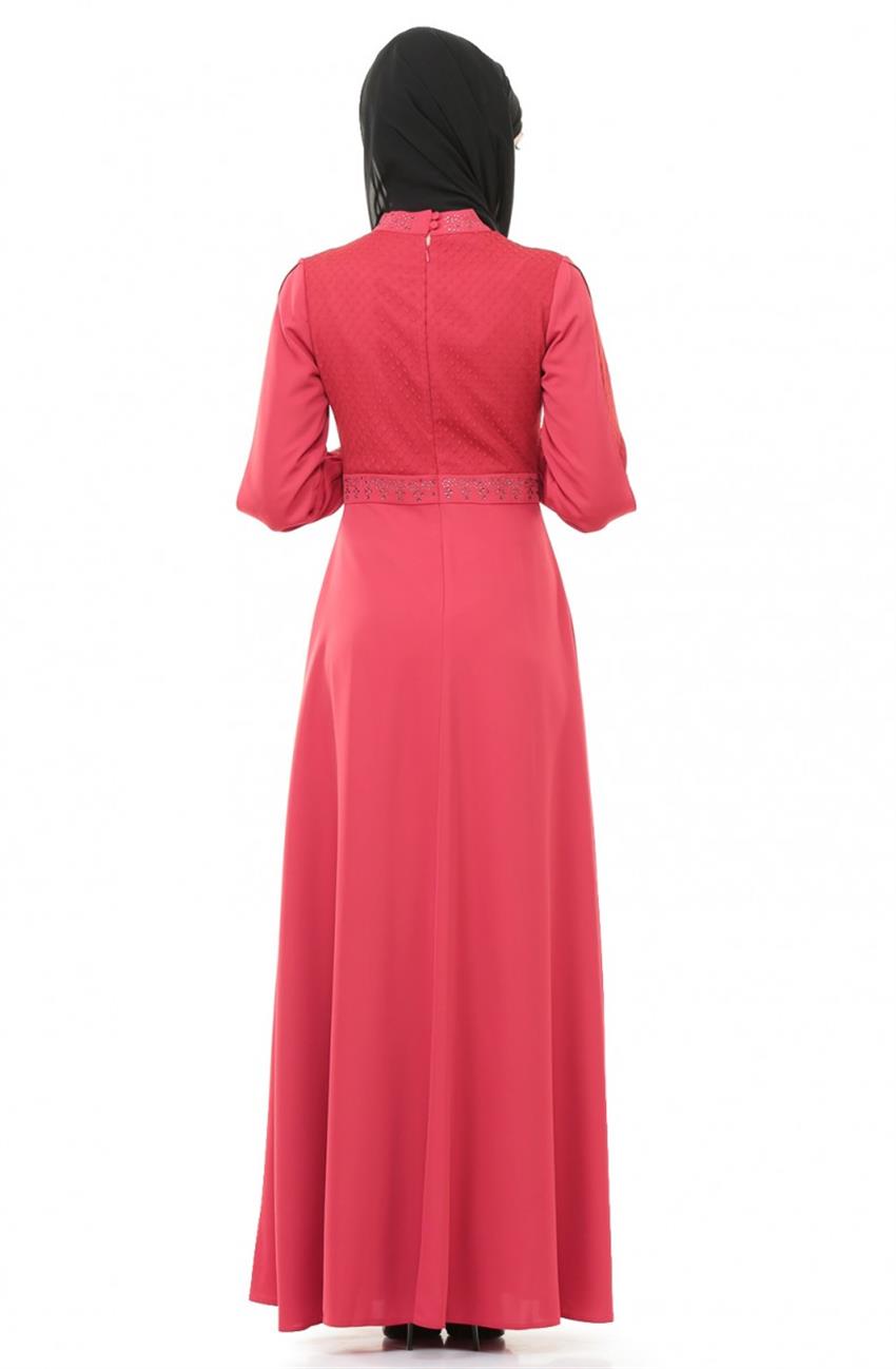 Abiye Kırmızı Elbise DO-A4-64014-19