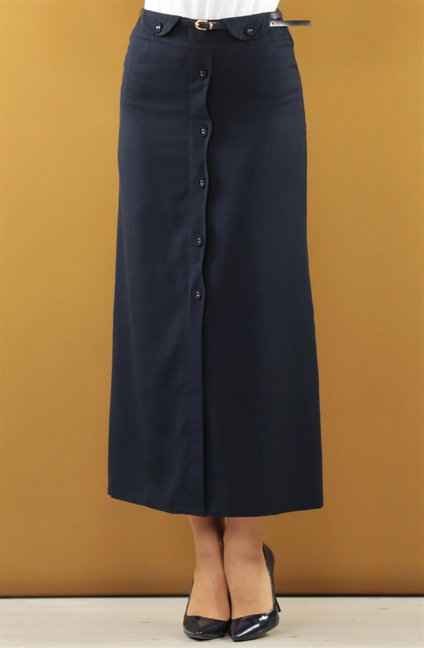 Skirt-Navy Blue 3536-17