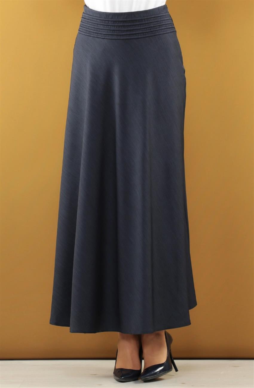 Skirt-Navy Blue 3519-17