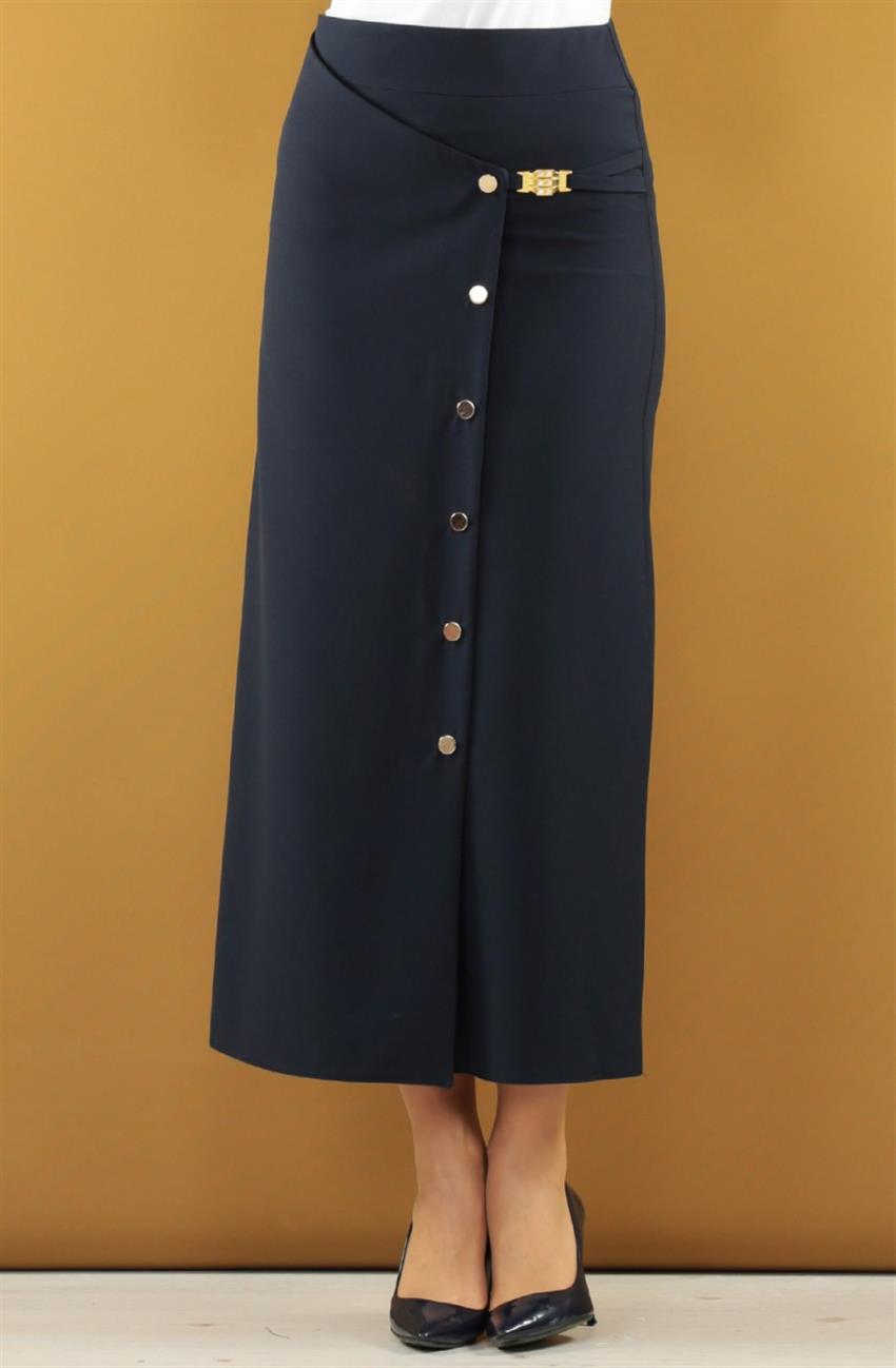 Skirt-Navy Blue 3568-17