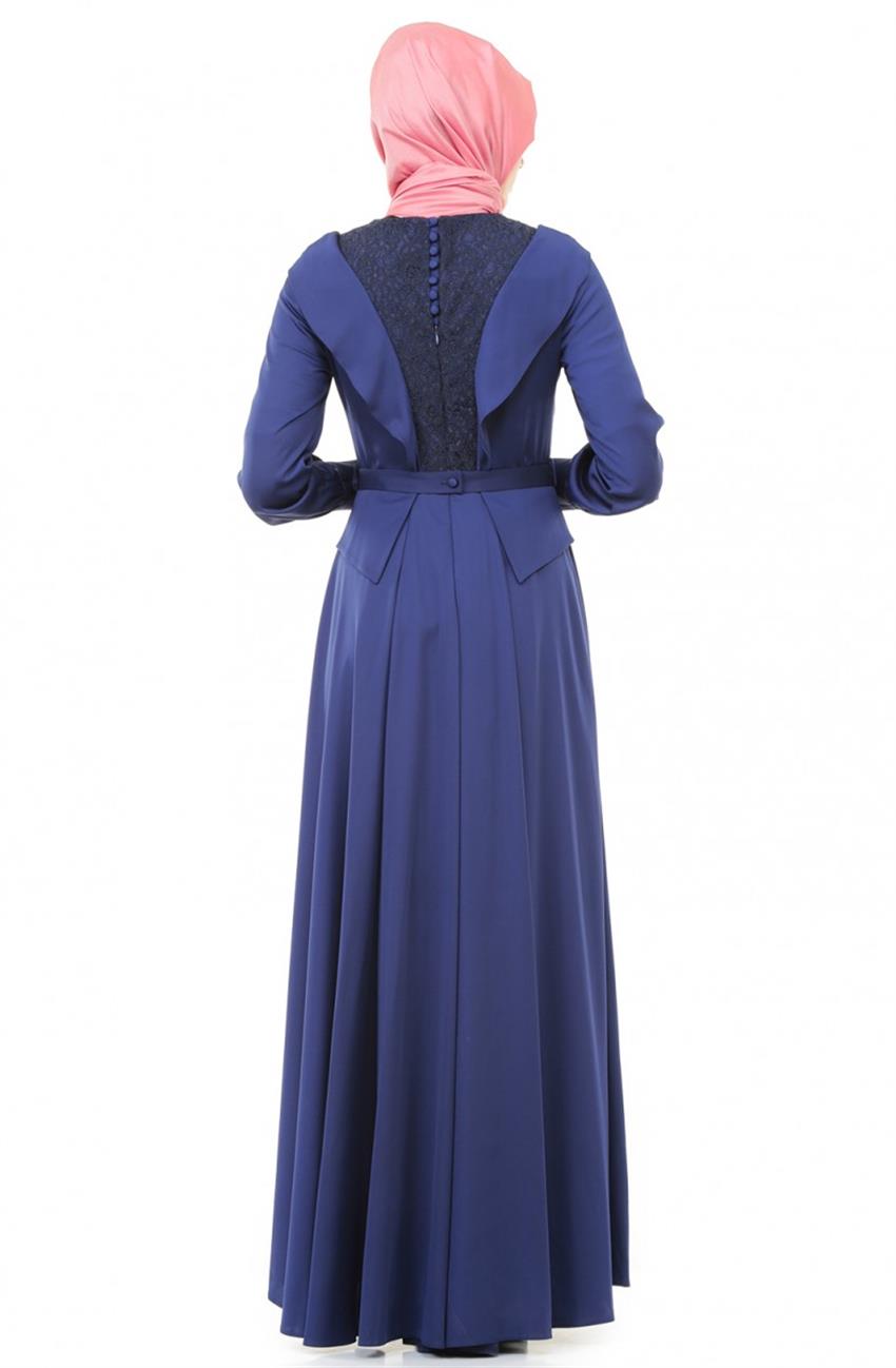 Evening Dress Dress-Navy Blue DO-A4-64004-11