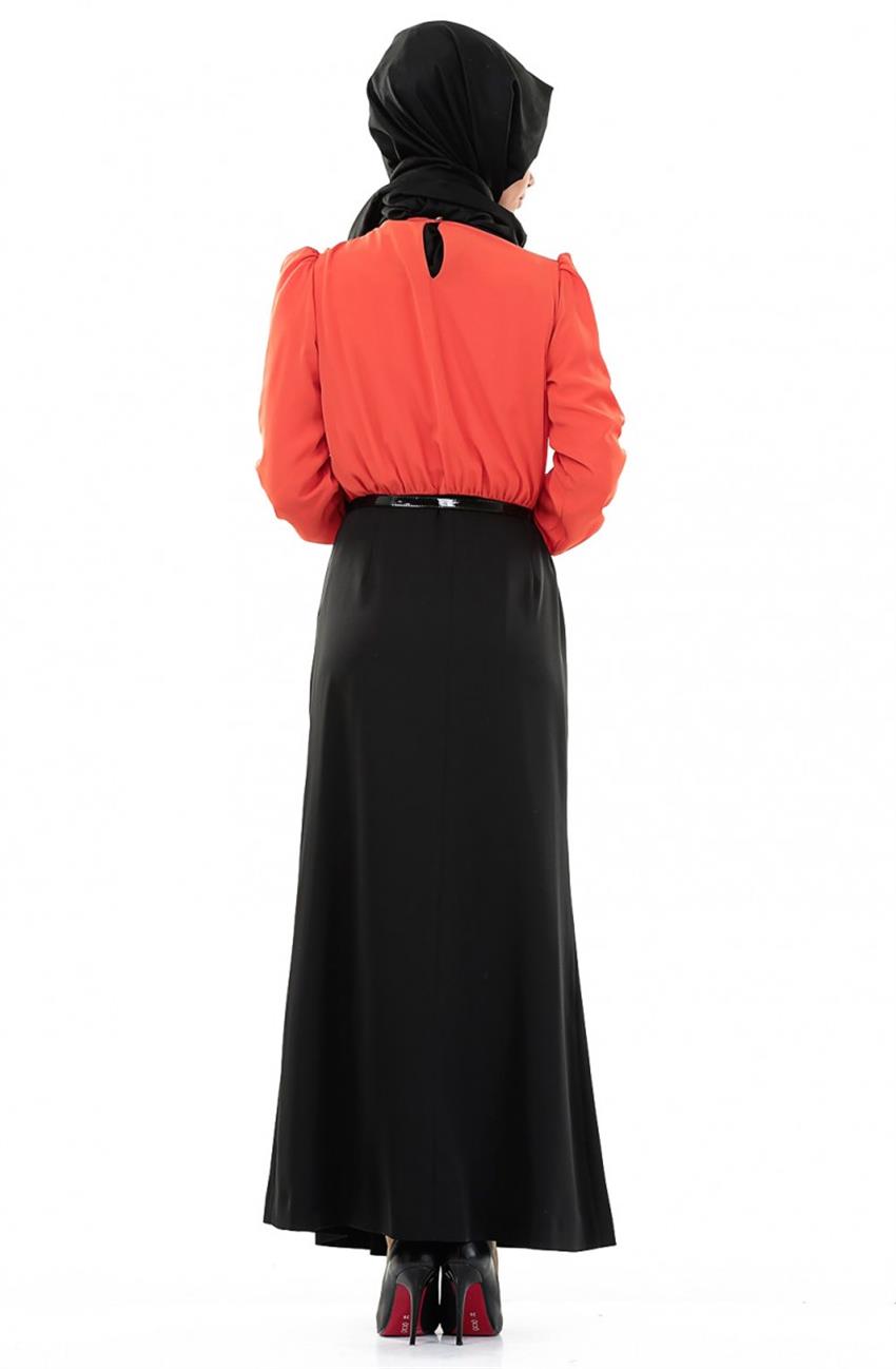 فستان-مرجاني أسود DB63006-7912