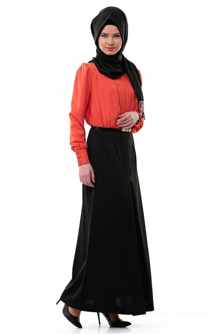 فستان-مرجاني أسود DB63006-7912