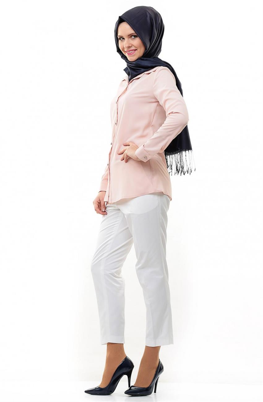 Klasik Kesim Beyaz Pantolon DO-B4-59002-02