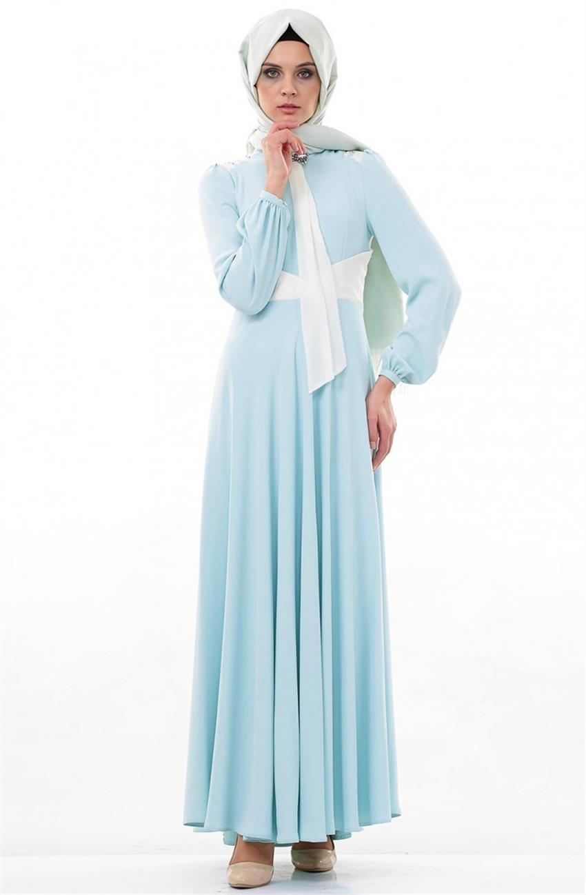 Hakim Yaka Kesimli Mint Elbise DO-B4-63018-54