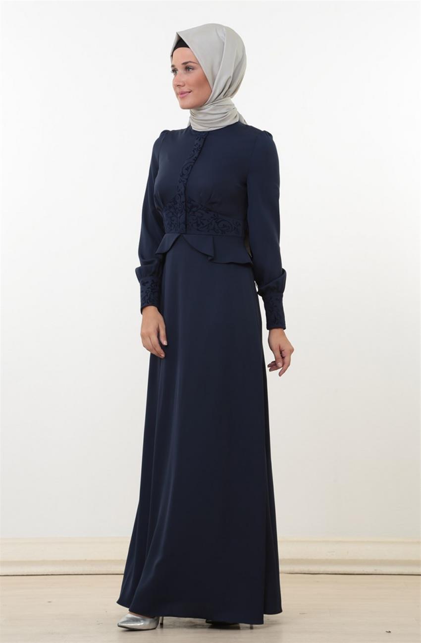 Evening Dress Dress-Navy Blue DO-B4-63007-11