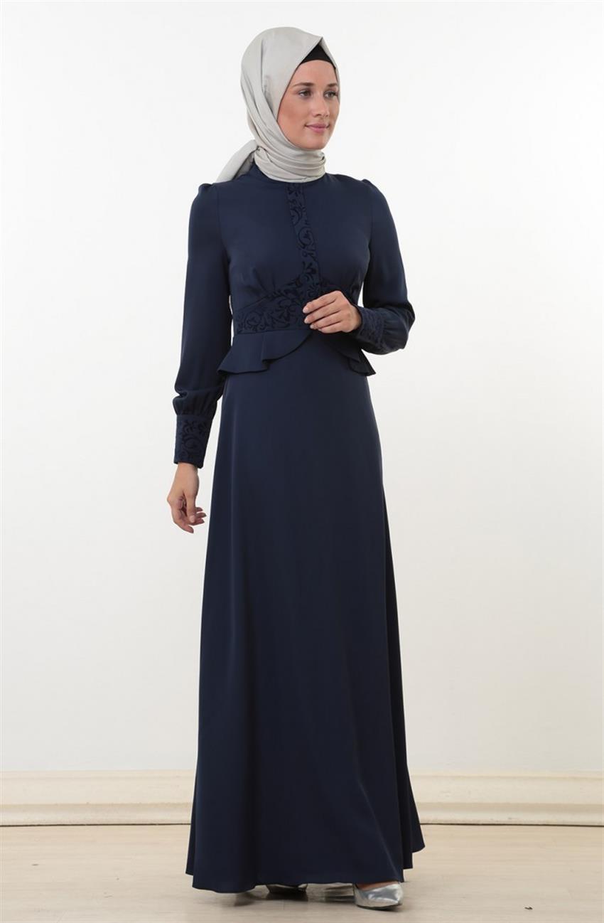 Evening Dress Dress-Navy Blue DO-B4-63007-11