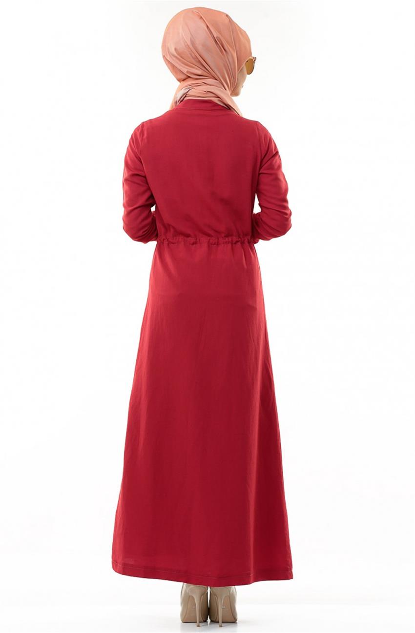 فستان-أحمر قرميدي DO-B4-63002-97