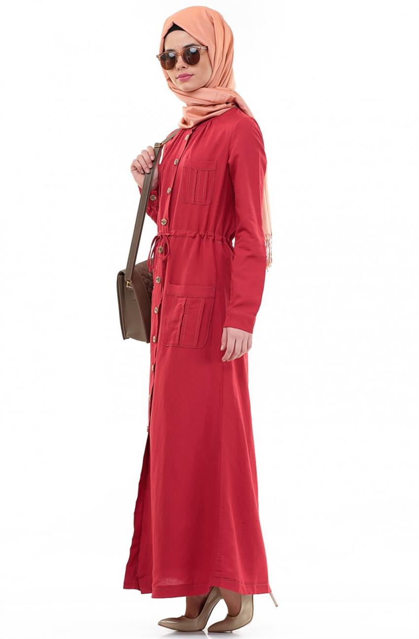 فستان-أحمر قرميدي DO-B4-63002-97