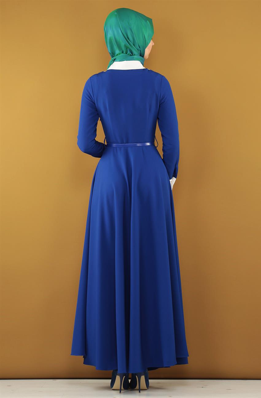 فستان-أزرق غامق LR1849-47