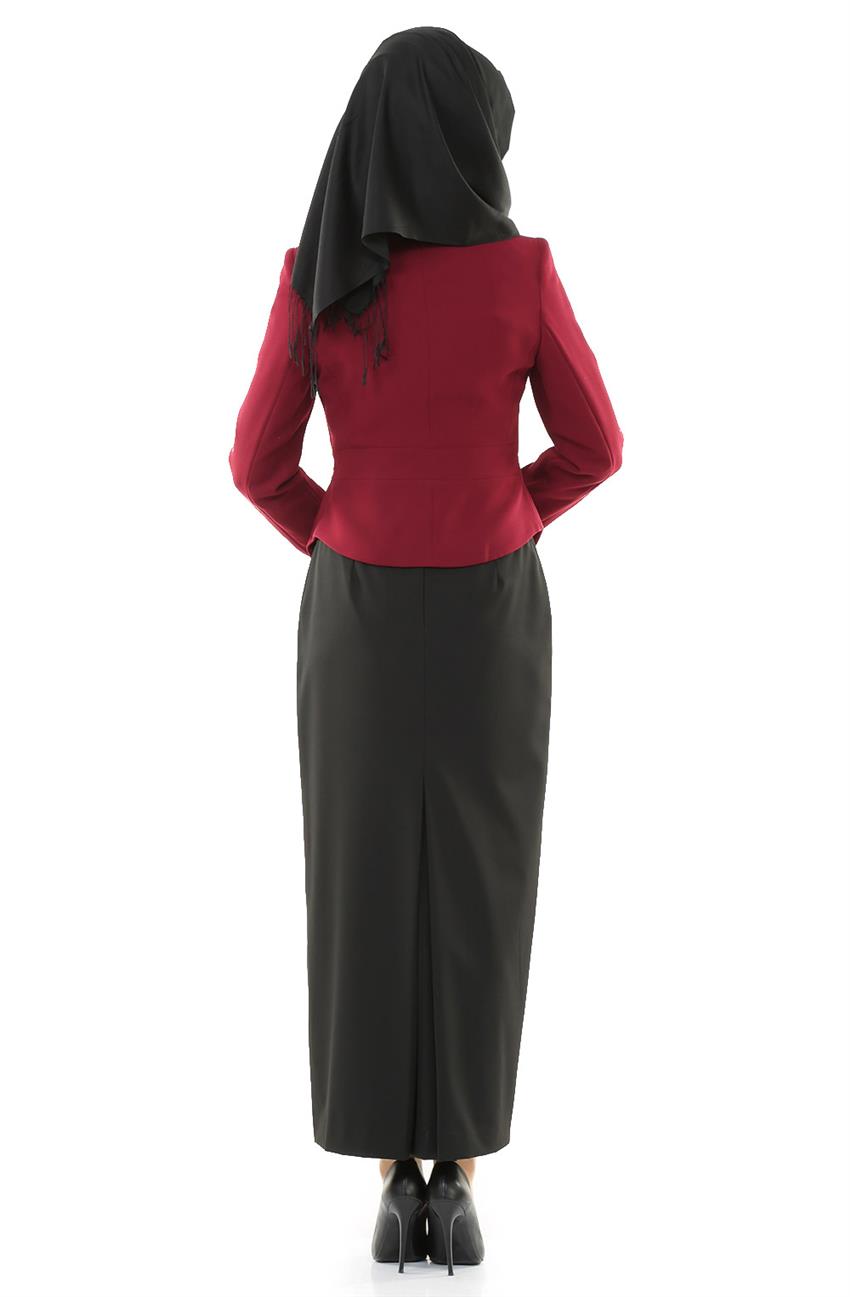 Suit-Claret Red Black KA-A4-16004-2612