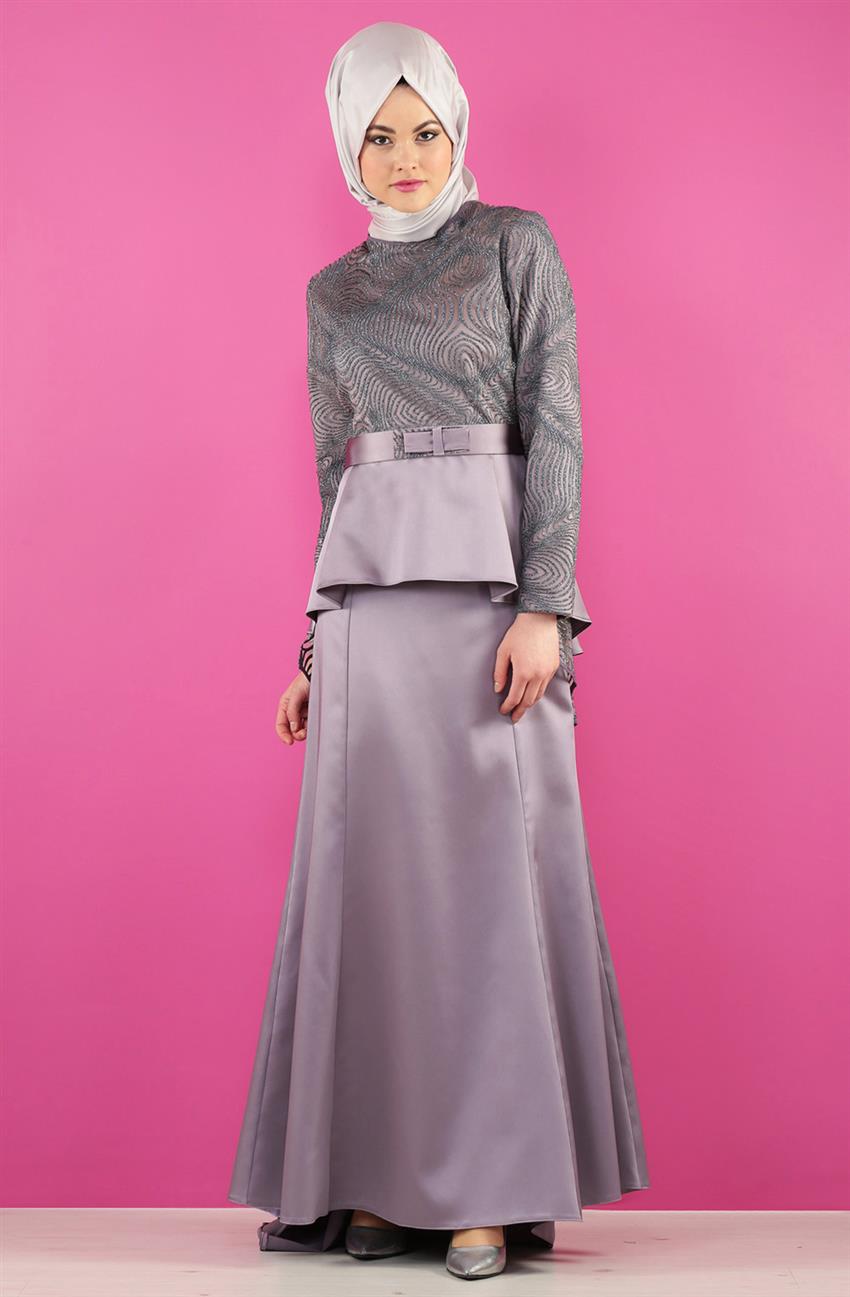 Evening Dress Suit-Koyu Lilac KA-A5-16013-56