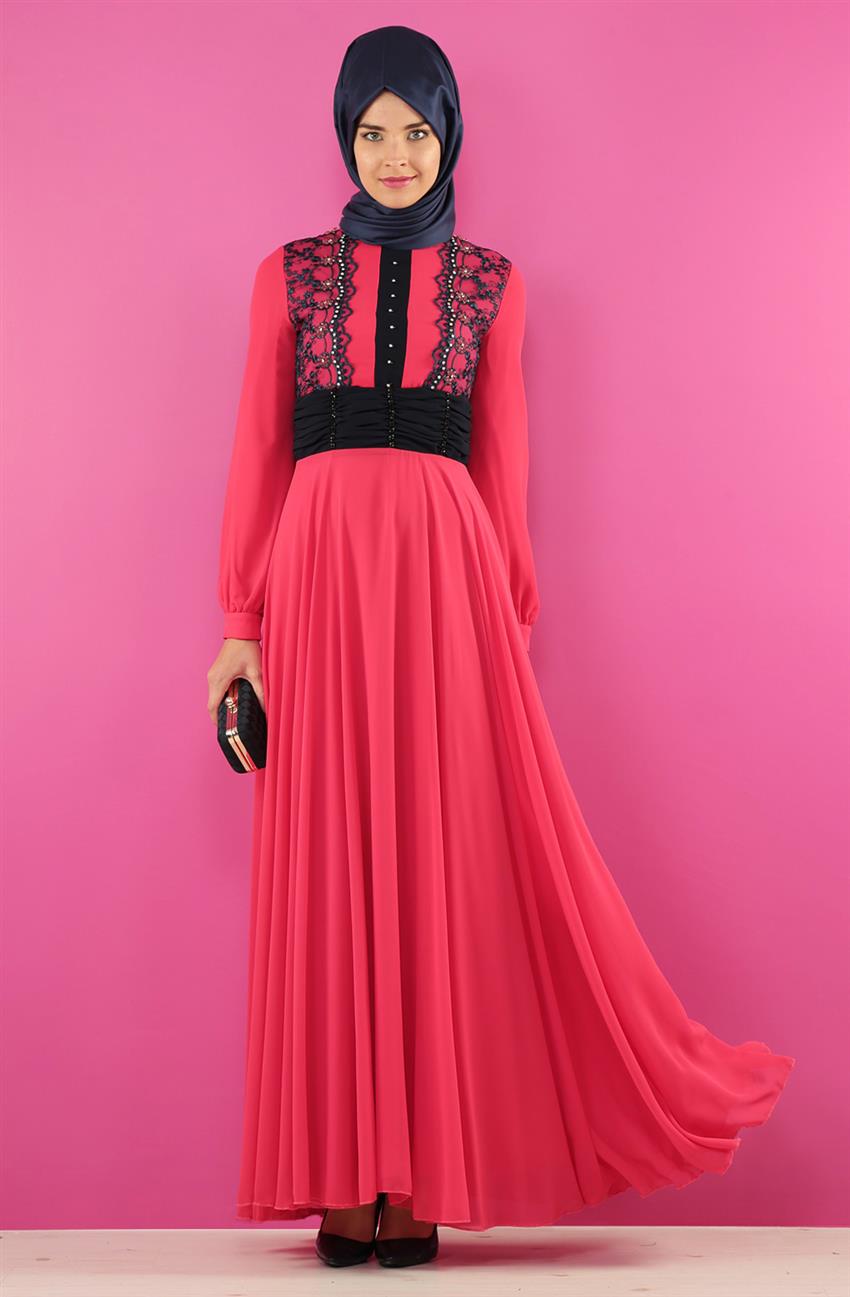 Evening Dress Dress-Fuchsia 2068-43