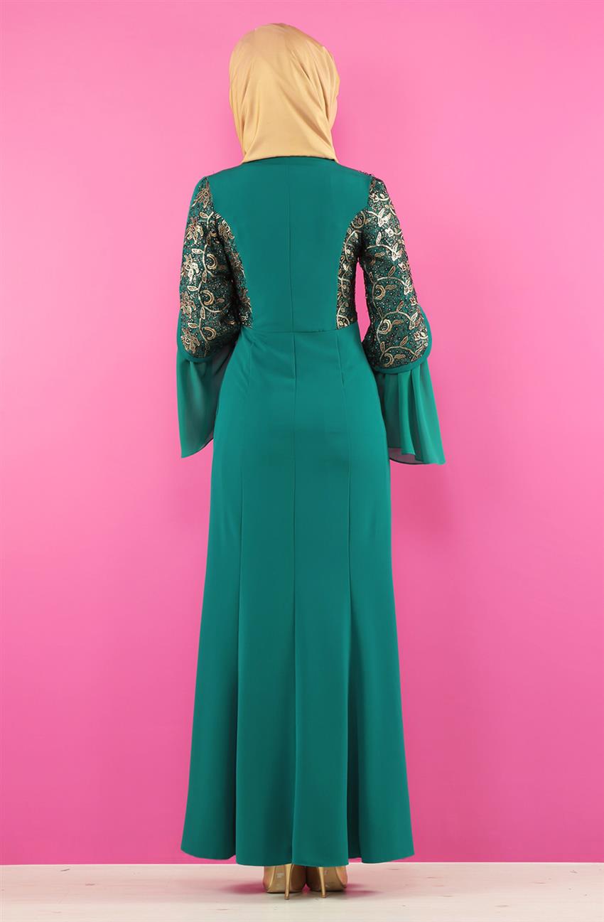 Evening Dress Dress-Yağ Greeni 2124-109