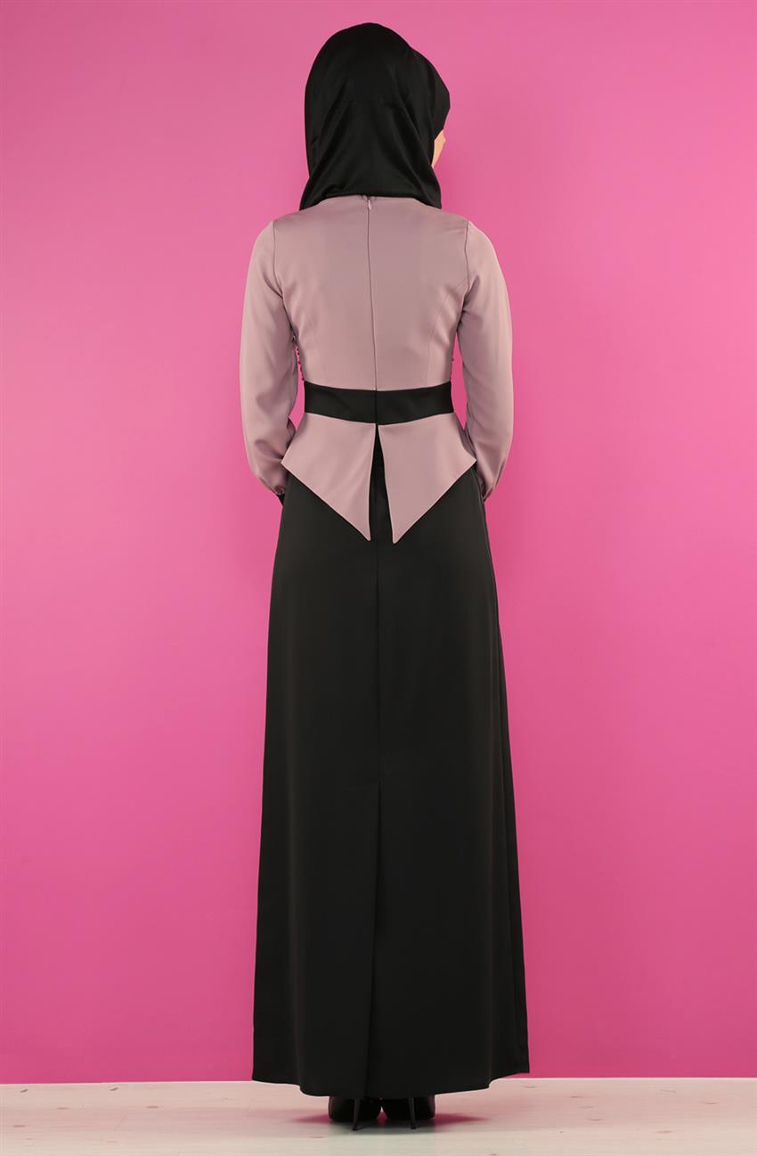 فستان سهرة فستان-أسود لون البودرة ar-2044-0190