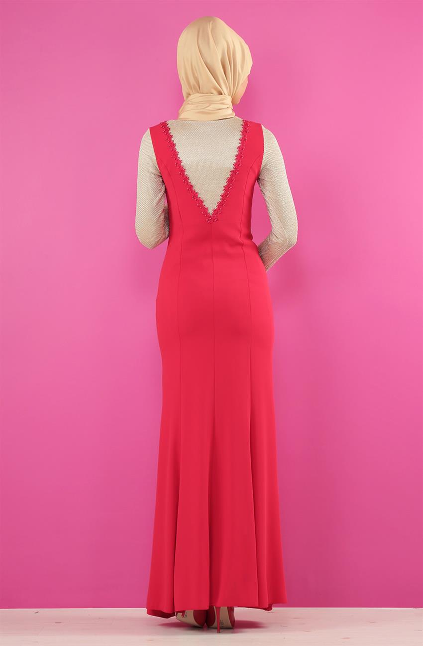 Evening Dress Dress-Fuchsia 2121-43